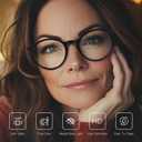 BLUEMOKY Reading Glasses for Men and Women: Blue Light Round Classic Eyeglasses - Computer Readers Glasses 1.00