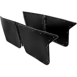 Lower Cab Doors Set Compatible with 2010-2014 Polaris RZR 4 800 2012-2014 Polaris RZR XP4 900 Aluminum Half Doors Panels Powder Coated Black