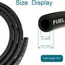 Fuel Line 5/16 Inch ID, Fuel Hose 10FT, J30R7 Fuel Line Hose NBR with 10 Clamps.