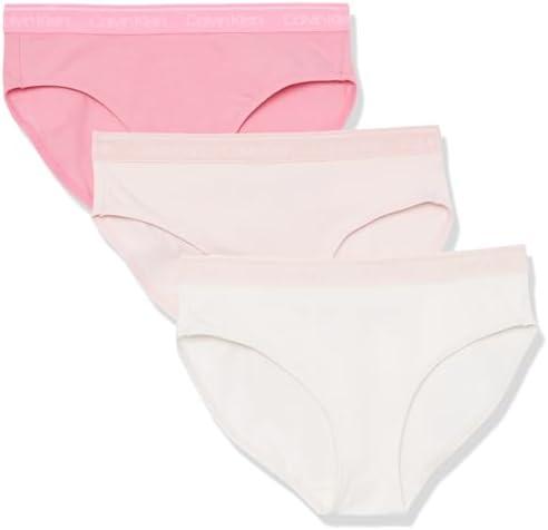 Calvin Klein Girls' Modern Cotton Bikini Panty, 3 Pcs, L