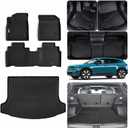 SANBAN Floor Liners & Cargo Liners & Backrest Mat for 2024 2025 Honda Prologue/Chevy Chevrolet Blazer EV,TPE All Weather Protection Car Floor Mats with Trunk Mat Covering The Backrest Mat
