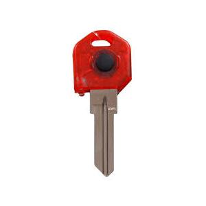 3 count Hillman Blank Key, specifically a 2 Blue, 1 Red.