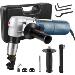 VEVOR Electric Metal Nibbler 625W Nibbler Metal Cutter 1000RPM High Speed Rotor 0.16in/4mm Metal Nibbler 110V w Replaced Blades Storage Case Sheet Metal Nibbler for Cutting Stainless Steel, Aluminium
