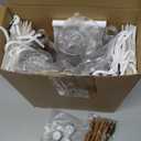 Potchen 6 Set 25 oz Christmas Coquito Bottle Gifts Set Homemade Empty Coquito Plastic Bottles with Gift Bags Label Stickers Cinnamon Pine Tags for Home Brewing Xmas Party Supplies