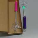 2 Pack Stars LED Light Up Magic Wand for Kids, Princess Fairy Wand for Little Girl, Star Wand Perfect for Party Favors, Holiday & Birthday Events