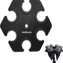 Hexagon Multi Mic Holder for Wired and WirelessCompatible with 5/8" 3/8" Mic Stand Adapter to Hold up to 6 MicrophonesStanding Mic Display and Organizer for Desk, Home