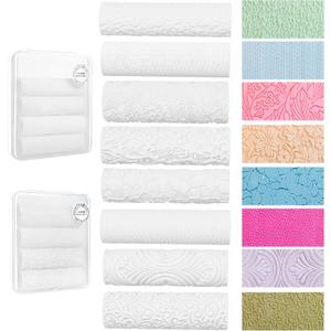 7 Pcs Polymer Clay Texture Roller, Embossing Pottery Texture Rollers for Jewelry Making, Like Polymer Clay Texture Sheets, Work with Polymer Clay Cutters (YANSH PROGLOBAL)