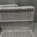 Pinkpum 6 Pack Closet Organizers Storage Box, Stackable Plastic Drawer Basket for Clothing, Stackable Storage Bins Shelf Storage Container for Closet Wardrobe Bedroom Bathroom Office White