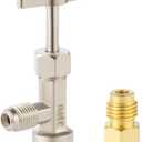 Orion Motor Tech R134a Self Sealing Can Tap, Self-Sealing Can Opener for R134a Refrigerant Self-Sealing Cans, with Tank Adapter for 1/4" and 1/2" AC Charging Hoses for Refilling Automotive AC System