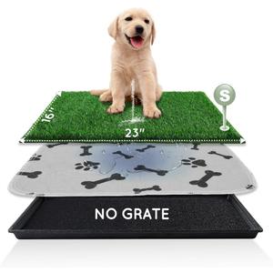 HQ4US Dog Grass Pad with Tray, Odor Free Grass Pee Pad for Dog Litter Box