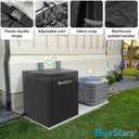BlueStars 24x24x30 Central Air Conditioner Cover for Outside Units - Waterproof Heavy Duty AC Cover for Outdoor Winter - Premium Black Edition