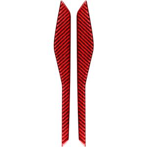 Real Red Carbon Fiber Car Central Console AC Climate Control Side Panel Anti-Scratch Strip Trim Sticker Auto Interior Accessories Compatible with Ford Explorer 2013 2014 2015 2016 2017 2018 2019