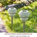 6-Pack 16.5" Solar Stake Lights Outdoor Waterproof - Warm White LED Decorative Lights for Pathway Patio Yard - Landscape Lamps for Sidewalk Decor