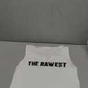 LovelyWholesale Graphic Crop Tops for Women Sexy V Neck Ribbed Tank Top White Size 2XL