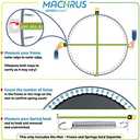 Machrus Upper Bounce Trampoline Replacement Mat 7.5FT 8FT 10FT 11FT 12FT 13FT 14FT 15FT 16FT with V-Rings - UV & Water Resistant