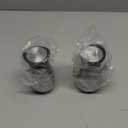 Stainless Steel Salt and Pepper Shaker Set with Glass Bottom, Perforated "S" and "P" Caps - Modern Kitchen Counter Decor (4oz)