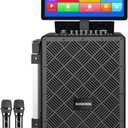 Smart Karaoke Machine with 15.4 Inch Touch Screen & Lyrics Display, Up to 1000W Powerful Speaker, Super Deep Bass Sound for Home Party, Outdoor - Perfect for Adults, Kids, Singers & Music Lovers