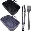 Original Air Fryer Silicone Liner, 4 piece set for your air fryer daily essential use, reusable, cleanliness maintaining good condition of your air fryer. The liners are 8.1inch 100% platinum silicone