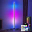 Corner Floor Lamp,Smart RGB LED Lights with 20 Million Colors & 800+ Modes, Music Sync, Timer Setting.Bluetooth App & Remote Control - ldeal for Living Rooms Bedrooms, and Gaming Rooms
