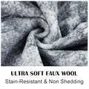 Area Rug 9x12 Washable Rugs Modern Abstract Area Rug Soft Non-Slip Non-Shedding Faux Wool Stain Resistant Floor Carpets for Living Room Bedroom Dining Room Kids Room Home Office (Grey)