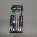 WRITECH Gel Pens Black Ink: Sleek Metal Barrel Pen Fine Point 0.7mm Retractable 3ct No Smear Quick Dry Smooth Writing Silent Clicker Space Up Astroline