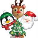 Reindeer Balloon Christmas Foil Balloons Christmas Tree Penguin Santa Claus Balloon for Reindeer Themed Party Decoration Supplies Birthday Decoration Decor Ballons Arch Kits Party Balloons Set 4pcs