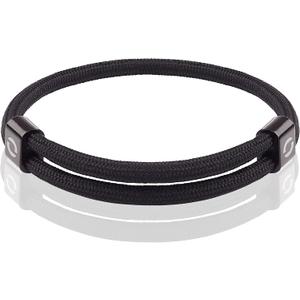 Adjustable Mens Bracelet Made of Durable Waterproof Rope | Stylish Accessory For Men | 10 colors | Fits Any Wrist Size (Black)