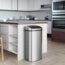 iTouchless 24 Gallon Extra Large Touchless Sensor Trash Can, Commercial Stainless Steel, 91L, AbsorbX Odor Filter, Automatic Kitchen Bin for Home, Office, Restaurant, Lobby, Store