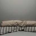 Sunnydaze Outdoor Hammock with Spreader Bar - 450-Pound Capacity Curved Spreader Bar Hammock - Neutral Stripe