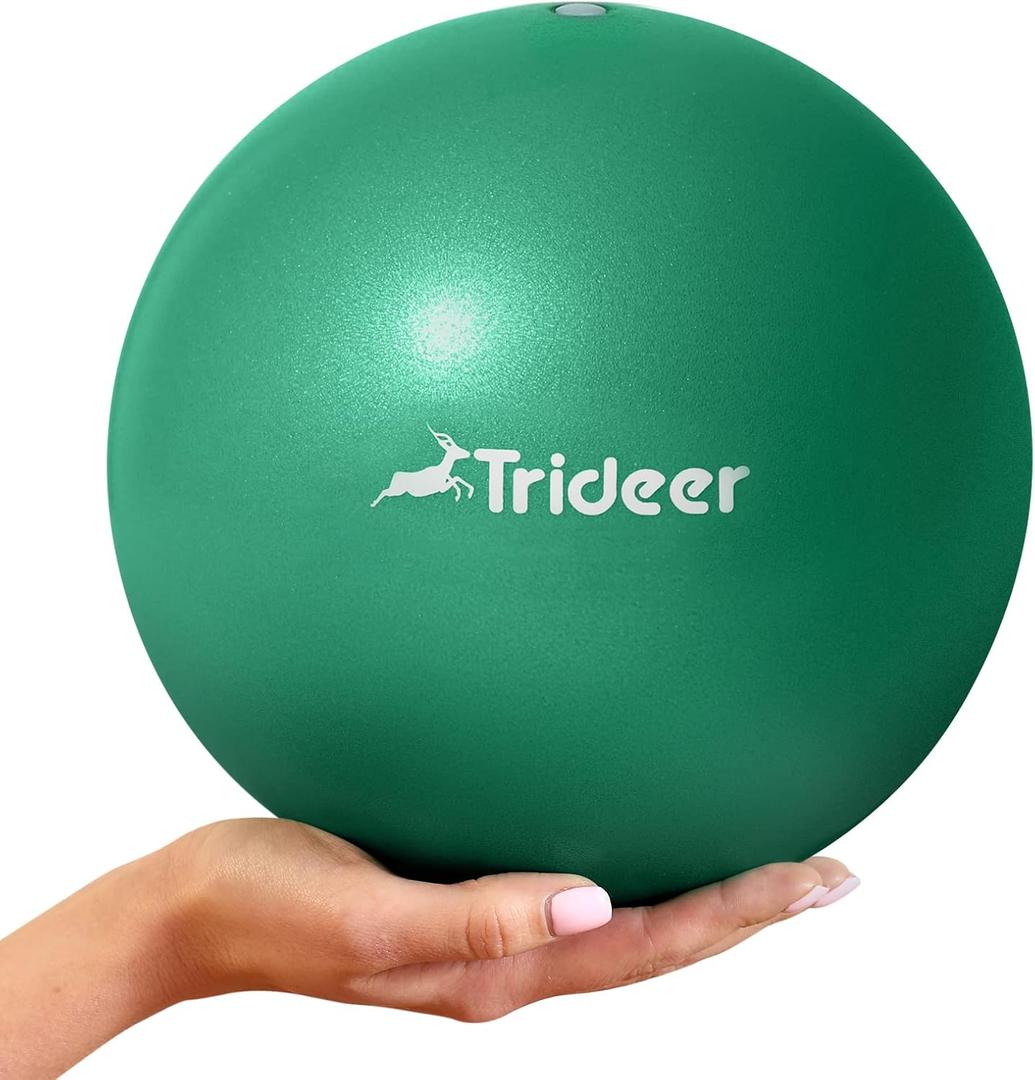 Trideer Exercise Balls Physical Therapy, 9 Inch Pilates Ball Between Knees for Physical Therapy, Mini Exercise Ball - Yoga Ball, Small Workout Balls for Core Strength and Back Support (Green)