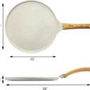 SENSARTE Nonstick Crepe Pan with Spreader, 12-Inch Natural Ceramic Coating Dosa Pan Pancake Flat Skillet Tawa Griddle with Stay-Cool Handle, Induction Compatible (White)