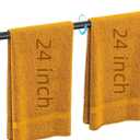 Black Towel Bar, 24 Inch Towel Rack for Bathroom Wall Mounted, Heavy Duty Hand Towel Holder, Space-Saving Bathroom Towel Rack Rod, Single Bar Matte Black