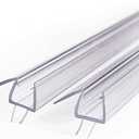 2 X Frameless Shower Door Bottom Seal Sweep Stirp 36 Inch Long for 1/4 Inch Glass