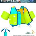 Kids Pool Floaties 1-2-3-5-7-9 Years Old, Toddler Swim Vest 20-30-50-70 Pounds, Comfortable Extended Wear Kids Float Jacket with Crotch Strap, Bright & Colorful Design and Unpadded Sides for Comfort