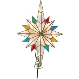 Kurt S. Adler 10-Light Bethlehem Capiz Star Multi-Tip Treetop