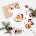 Santa Stickers for Envelope Seals Cards Making Crafts, Santa Face Holiday Large Christmas Stickers for Gift Bags Label Card Baked Goods Presents Bag (santa155)