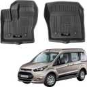 2014-2021 Ford Transit Connect Front Floor Mats Liner 2 Pcs All-Weather TPE Protection Mat Accessories (for 2014-2021 Ford Transit Connect)