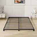 3 Inch Bed Frame Queen Size Low Profile, Queen Heavy Duty Platform Bed Frame No Box Spring Needed, Easy Assembly, Noise Free, Black