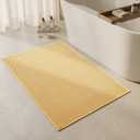 Triohero Large Bathroom Rugs Non Slip Washable Bath Rugs Super Absorbent Bathroom Rug Thin Quick Dry Low Pile Bath Mats, Yellow 36"x48", 36"x48" Rectangular