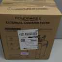 PONDFORSE Canister Filter, External Aquarium Filter Ultra-Quiet Water Circulation Cleaning Machine with Media for Fish Tanks and Aquariums (Medium, Black)