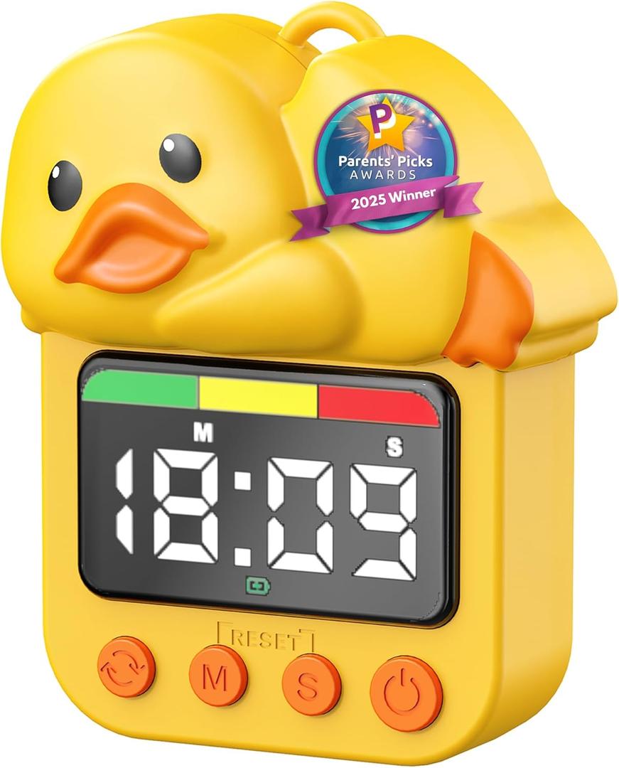 Doli Yearning Shower Timer for Kids Waterproof Quacking Shower Timer Bathroom Duck Magnetic Charging