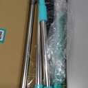 Carpet Rake for Pet Hair Removal - 60" Adjustable Long Handle Carpet Rake, 3 in 1 Reusable Pet Hair Removal Tool Kit, Cat Dog Fur Rakes Scraper Carpet Broom for Carpets, Rugs, Mats (Green)