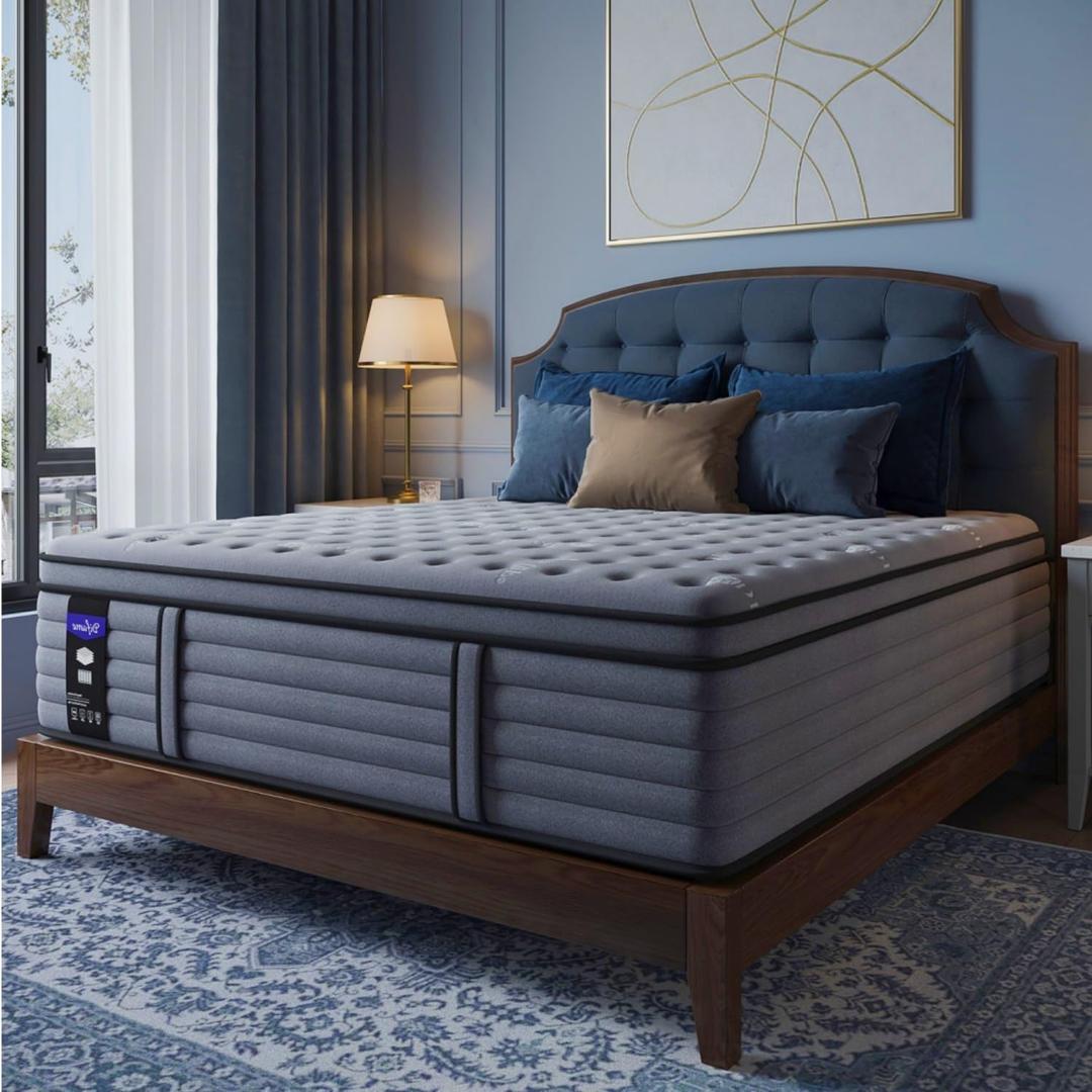 Twin Mattress 10 Inch, (Upgraded) Hotel Luxury Firm Hybrid Twin Size Mattress In A Box, Extra Enhanced Support, Relieve Back & Waist Pain, Cooling Sleep, Fiberglass-Free, CertiPUR-US, 365-Night Trial