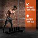 Barbell Storage Rack, 5-Post Weight Bar Holder for 2'' Olympic Bars, Durable Barbell Stand, Space-Saving Floor Stand 500 lb Capacity