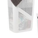Mind Reader 60L Slim Laundry Hamper, Clothes Basket, Lid, Ventilated, Plastic, 17.25"L x 13.75"W x 23.5"H, Set of 1, White