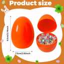 36 Pack 4 Inch Large Easter Eggs Big Colorful Easter Eggs for Refillable Basket Fillers Flat Bottom Plastic Easter Eggs Empty Surprise Eggs for Easter Hunt Party Favor