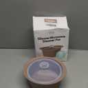 27oz Platinum Silicone Microwave Steamer Pot with Handle & Lid - Korean 100% Food-Grade Steamer Bowl, Heat-Resistant Cooker with Steam Holes, Easy Clean, Dishwasher Safe, Taupe Brown