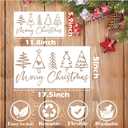 Merry Christmas Stencils for Painting on Wood Signs Reusable Small and Large Merry Christmas Stencil for Door Hanger Doormats Home Canvas Crafts Wall Holiday (Merry8)