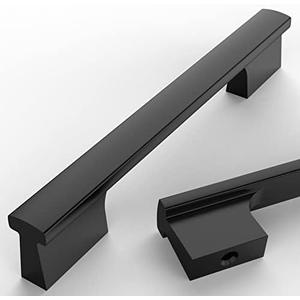 Asidrama 10 Pack 5 Inch(128mm) Matte Black Cabinet Pulls Kitchen Cabinet Handles Black Cabinet Pulls Cabinet Hardware for Cupboard Drawer