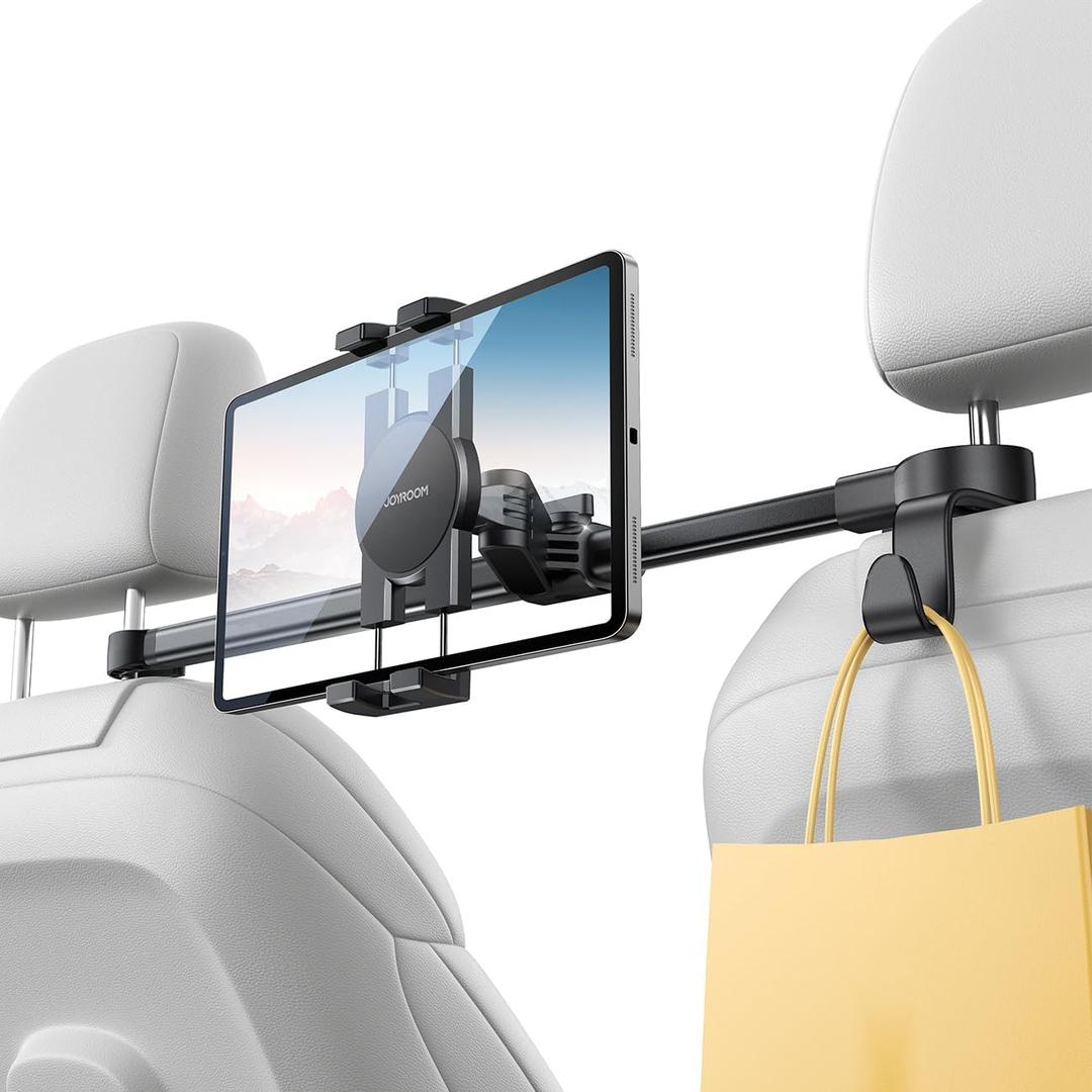 JOYROOM iPad Tablet Holder for Car Backseat, [Extension Arm] iPad Car Holder Back Seat,Tablet Mount for iPad Pro, Air, Mini, Galaxy Tab, Kindle Fire HD, Switch OLED, 4.7-13" Devices